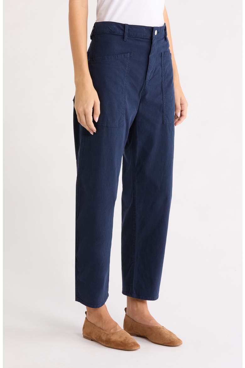 Bray Barrel Leg Cotton Twill Pants, Alternate, color, CLASSIC NAVY