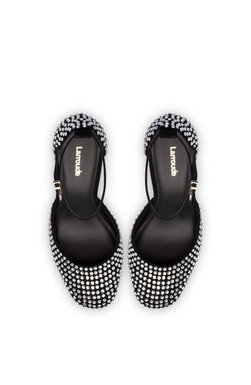 Larroude Larroudé Ari Crystal Pump In Black Suede