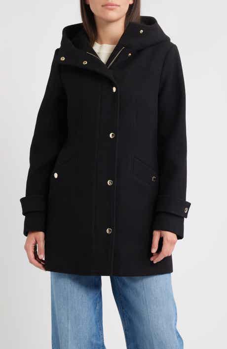 Michael Kors Wool Blend Hooded Coat
