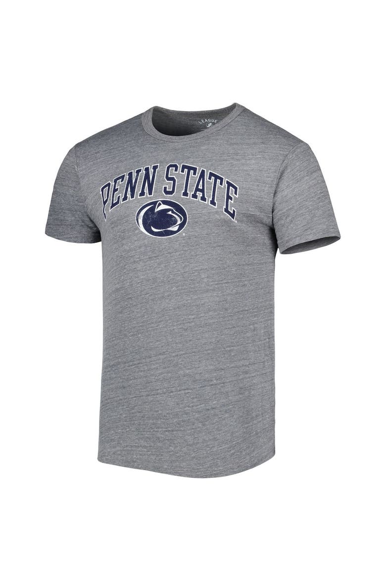 Men's League Collegiate Wear Heather Gray Penn State Nittany Lions 1965 Arch Victory Falls Tri-Blend T-Shirt, Alternate, color, Heather Gray
