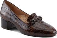 Spring Step Enda Croc Embossed Heel Loafer