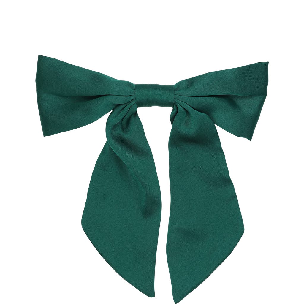 L. Erickson Alison Bow Barrette in Emerald