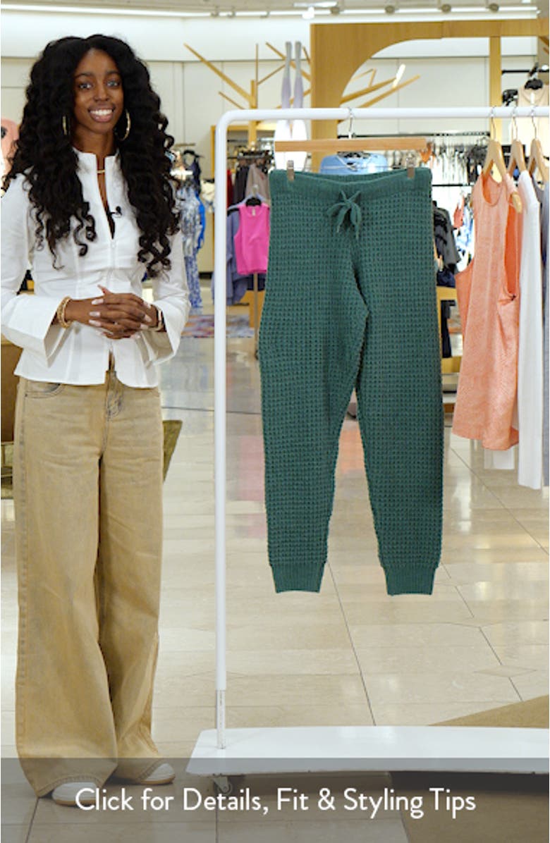 Chenille Waffle Knit Lounge Pants, sales video thumbnail