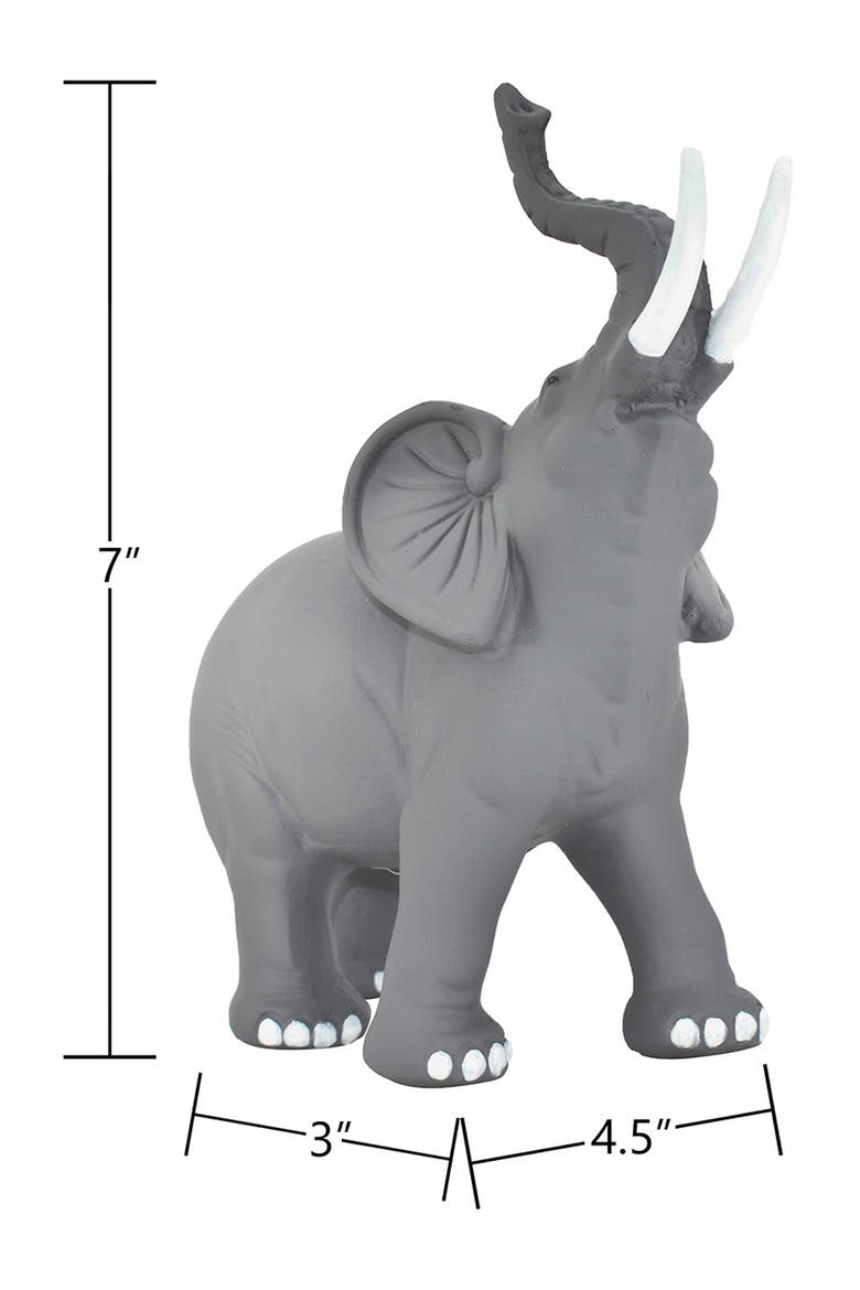 Solid Elephant Sculpture, Alternate, color, MATTE GREY STONE