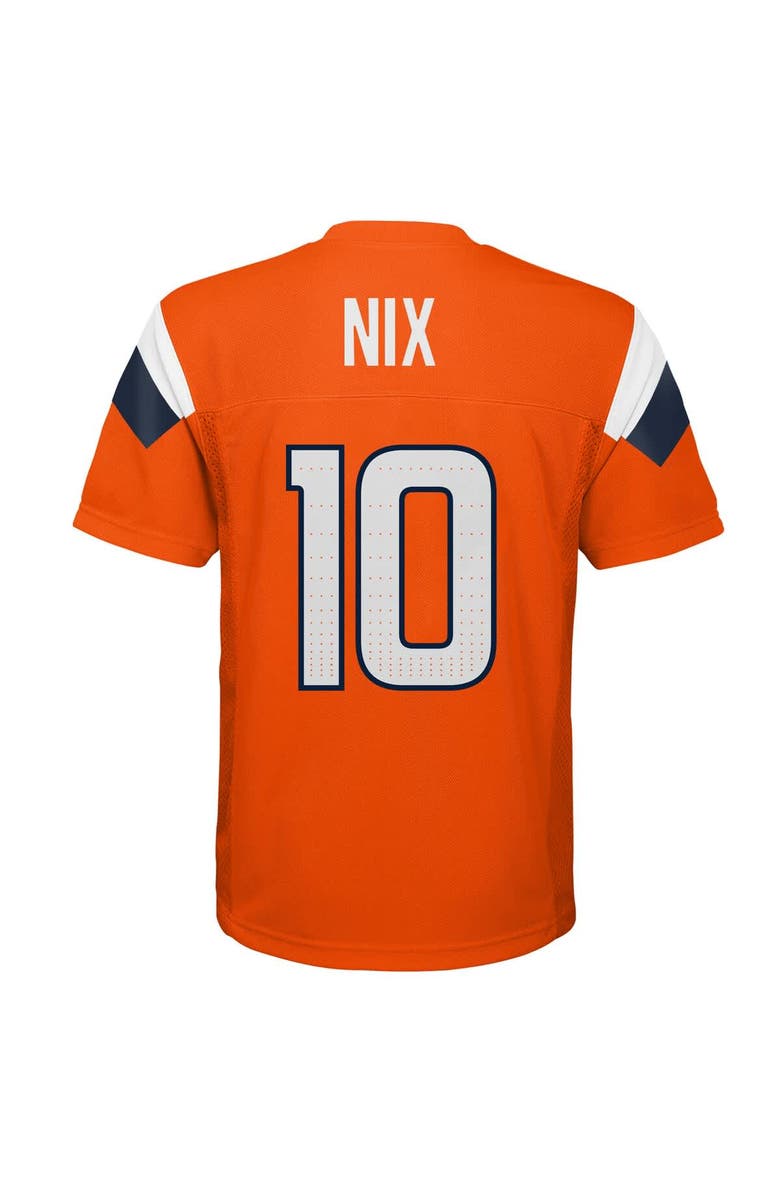 Outerstuff Youth Bo Nix Orange Denver Broncos Replica Player Jersey, Alternate, color,