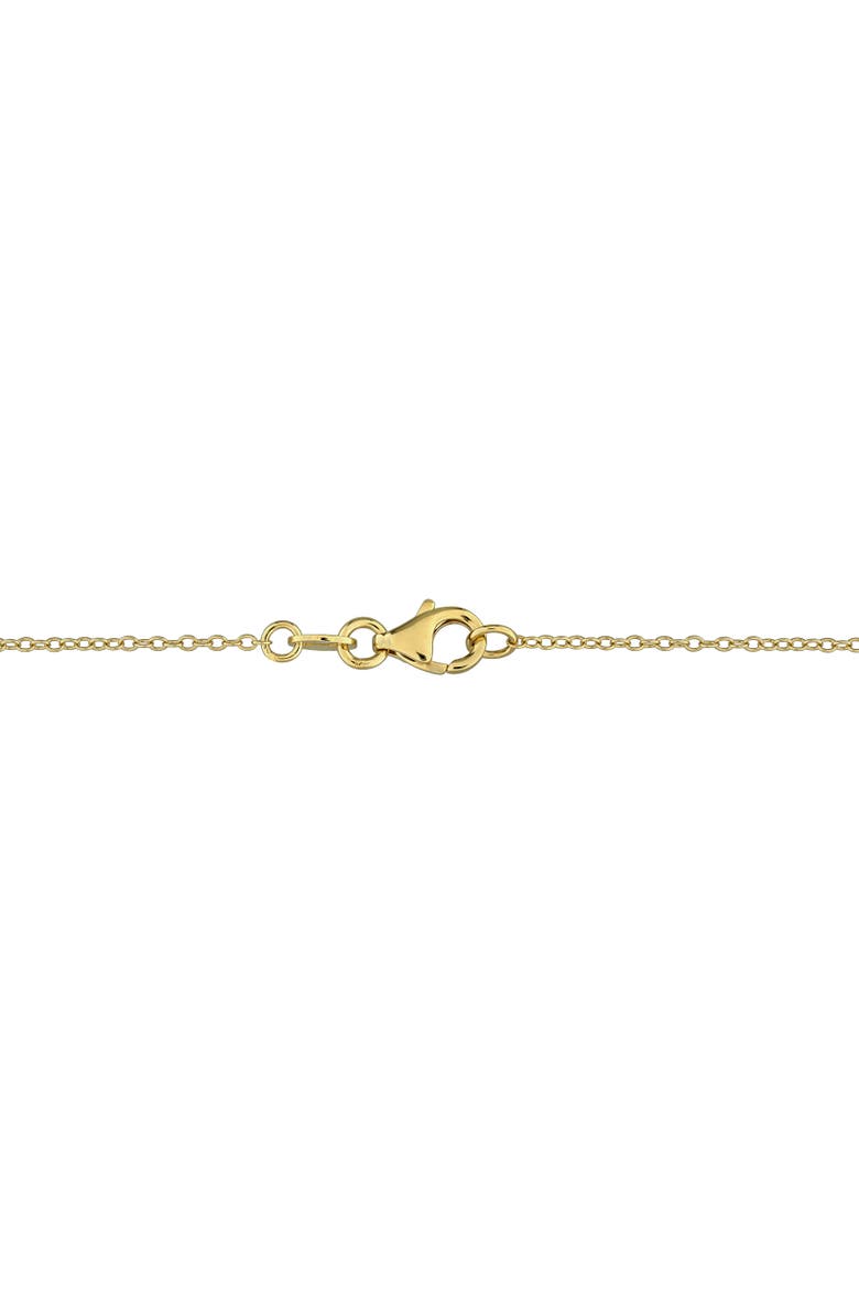 Lab-Created Turquoise Clover Flower Necklace, Alternate, color, Created Turquoise