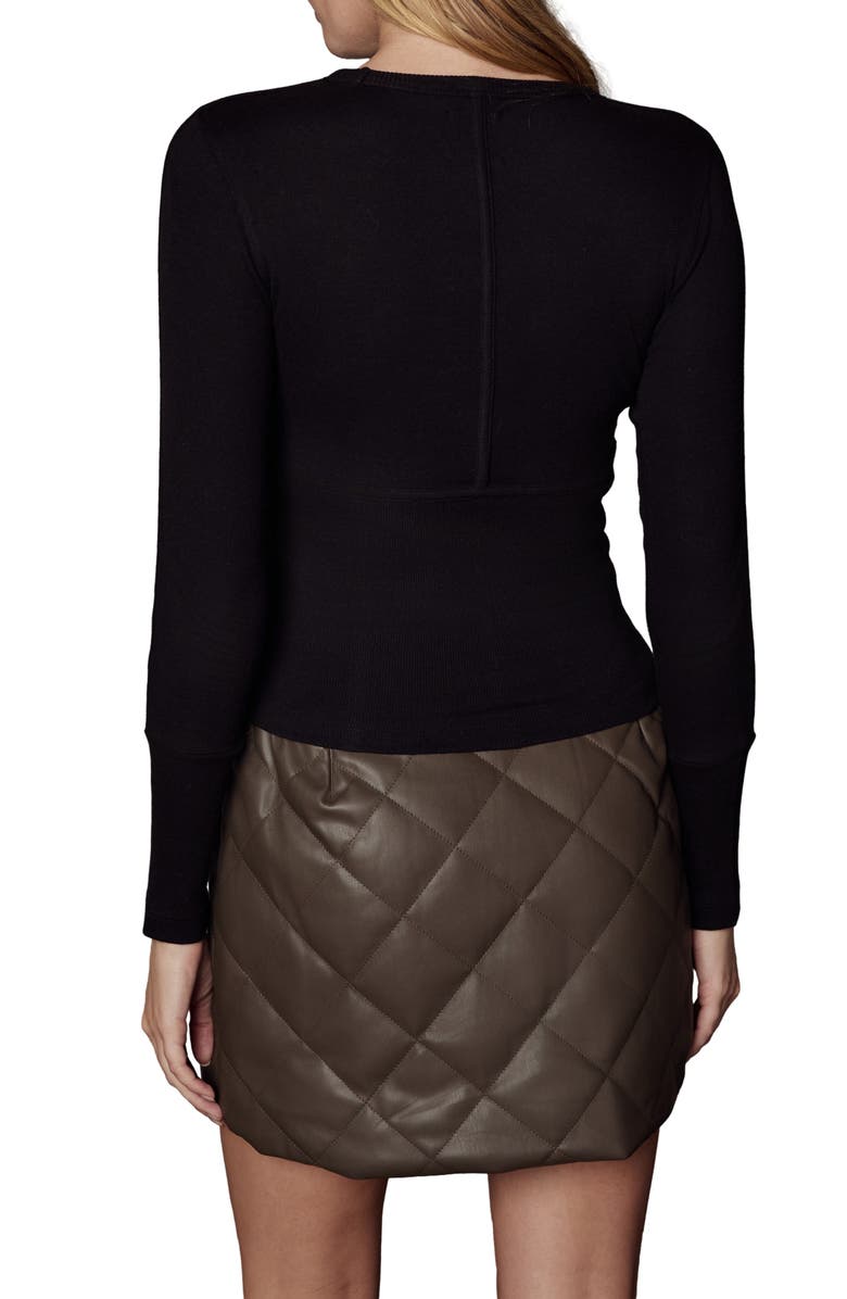 Alp N Rock Layne Seam Detail Crewneck Sweater, Alternate, color, Black