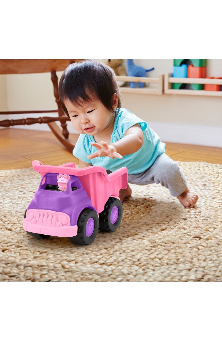 Green Toys Disney Baby Minnie Mouse Dump Truck, Plastic, Play Vehicle, Kids, Alternate, color, 