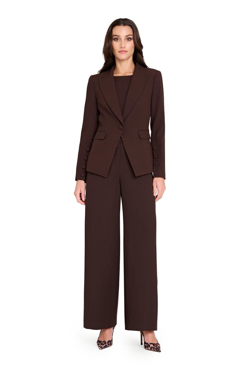 Tahari ASL Wide Leg Pants, Alternate, color, Espresso