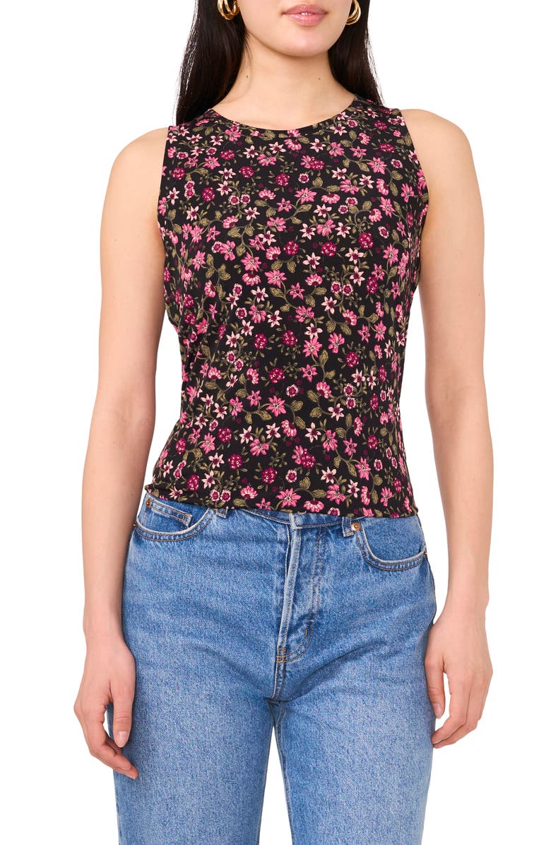 Vince Camuto Floral Keyhole Tank, Main, color, 