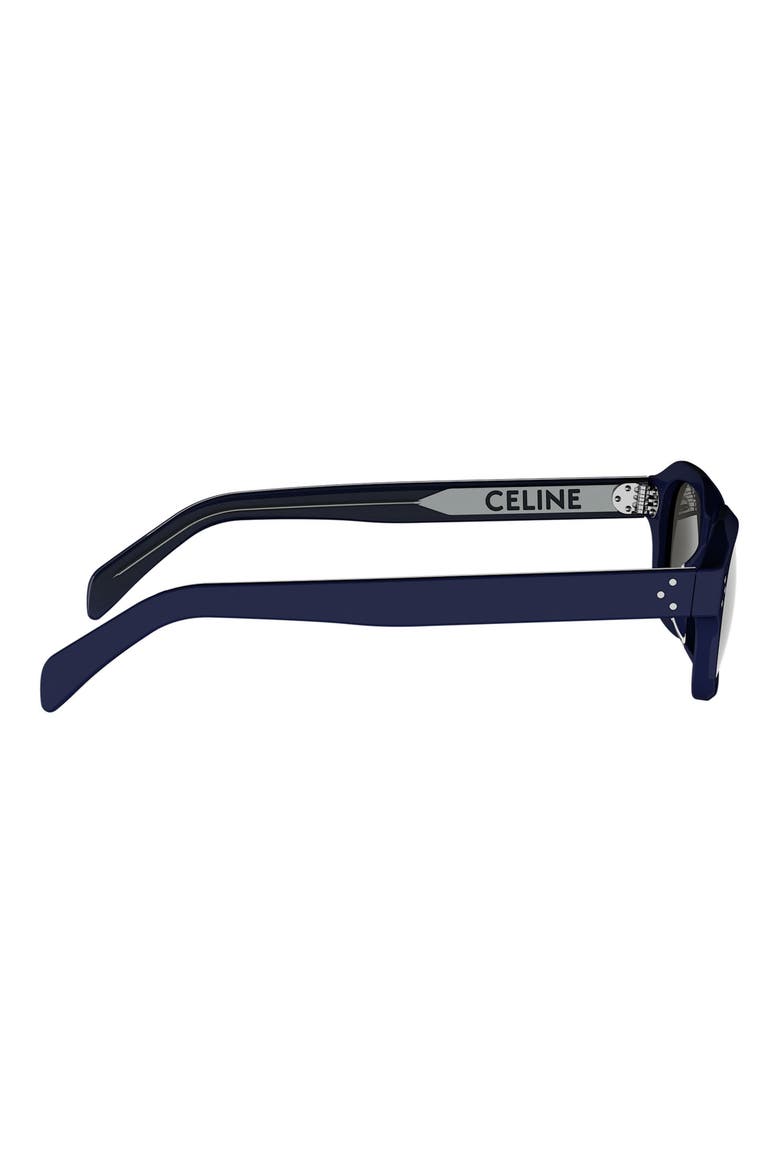 3 Dots 52mm Rectangle Sunglasses, Alternate, color, SHINY BLUE / SMOKE