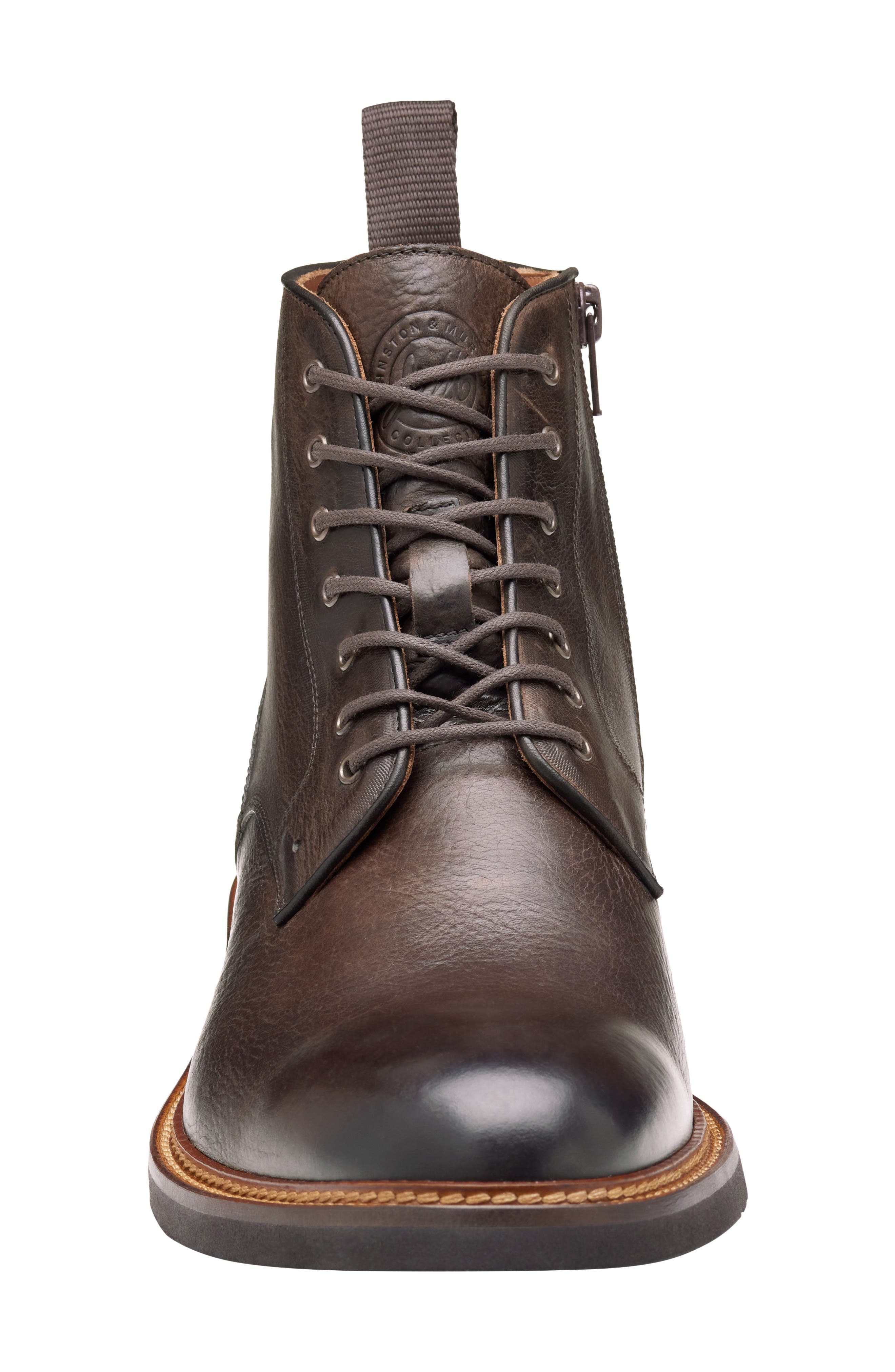Hartford Plain Toe Boot, Alternate, color, DARK BROWN ITALIAN CALFSKIN