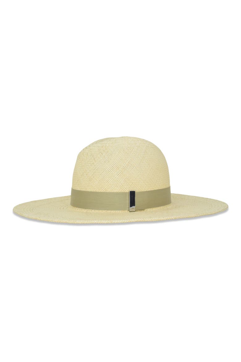 Jeanne Straw Fedora, Alternate, color, NATURAL/ SAGE