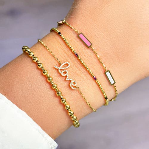 The Lovery Fine Jewelry Pink Mixed Bar Chain Bracelet