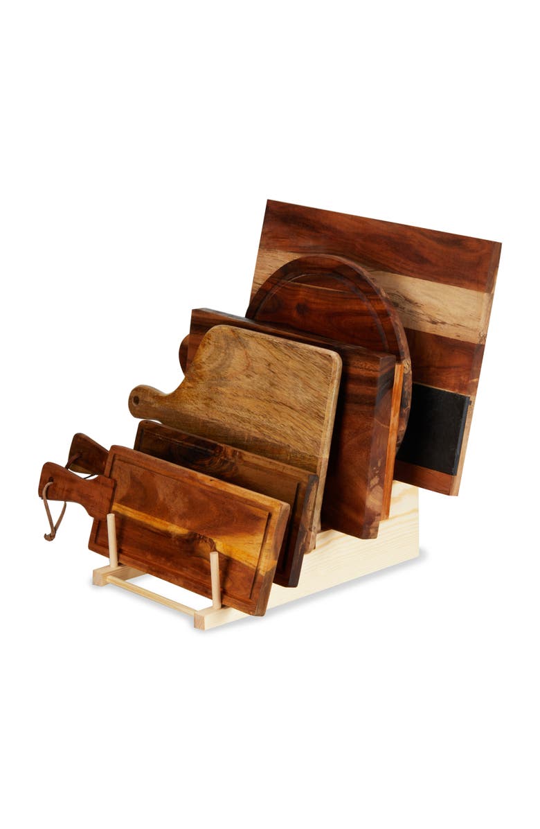 TWINE Tiered Pine Cheese Board Display, Main, color, Wood