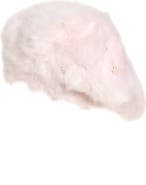 Cara Kids' Imitation Pearl Faux Fur Beret