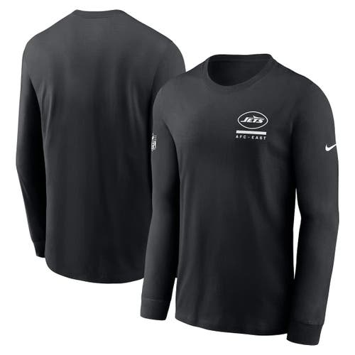 Nike Black New York Jets Sideline Performance Long Sleeve T-shirt