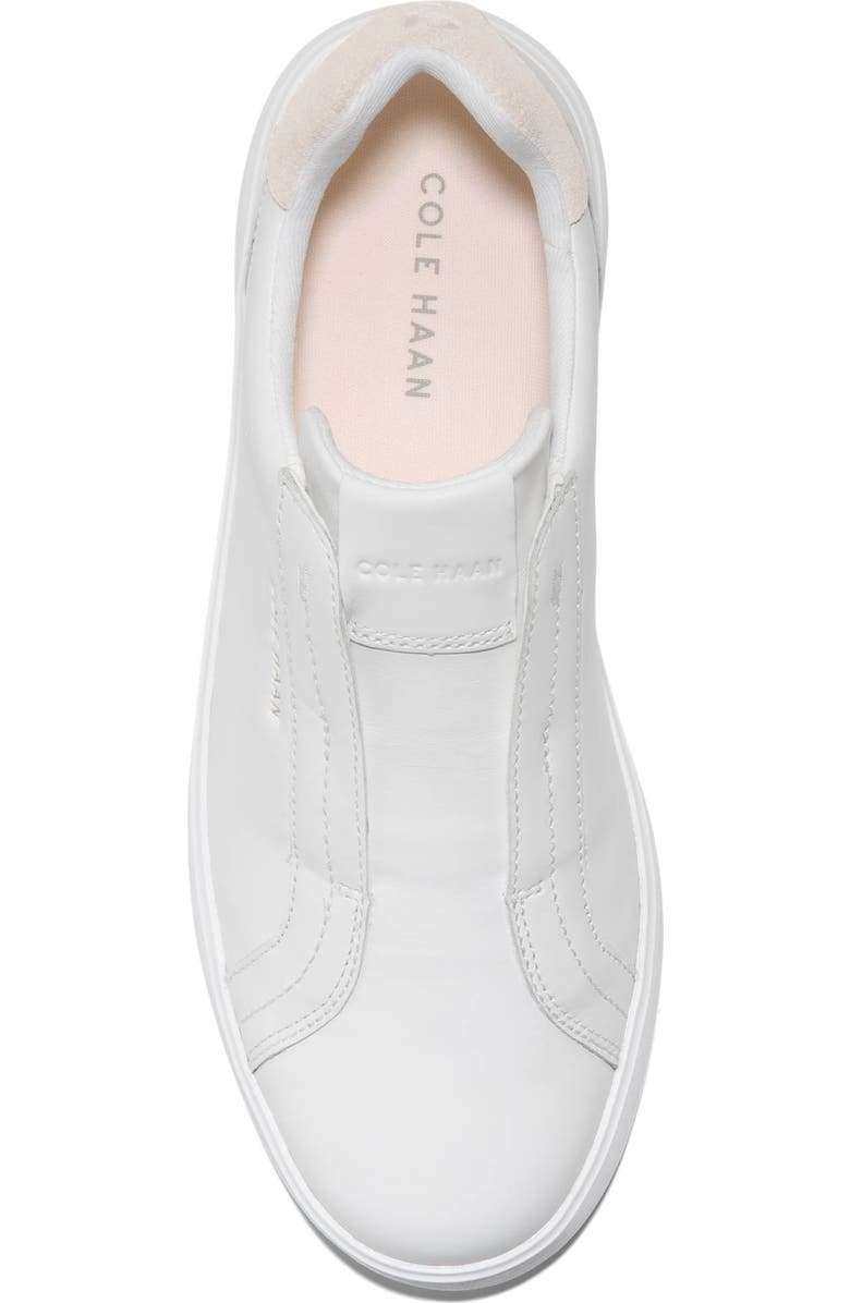 Cole Haan Grand Crosscourt Luxe Slip-On Sneaker, Alternate, color, White Leather/ Sesame Suede