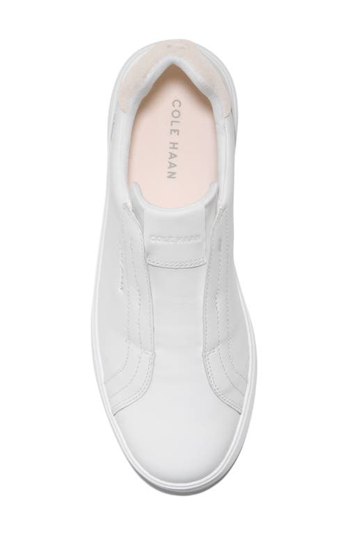 Cole Haan Grand Crosscourt Luxe Slip-on Sneaker In White