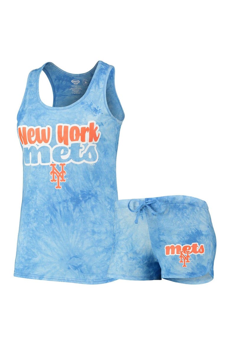 Women's Concepts Sport Royal New York Mets Billboard Racerback Tank Top & Shorts Set, Main, color, Royal