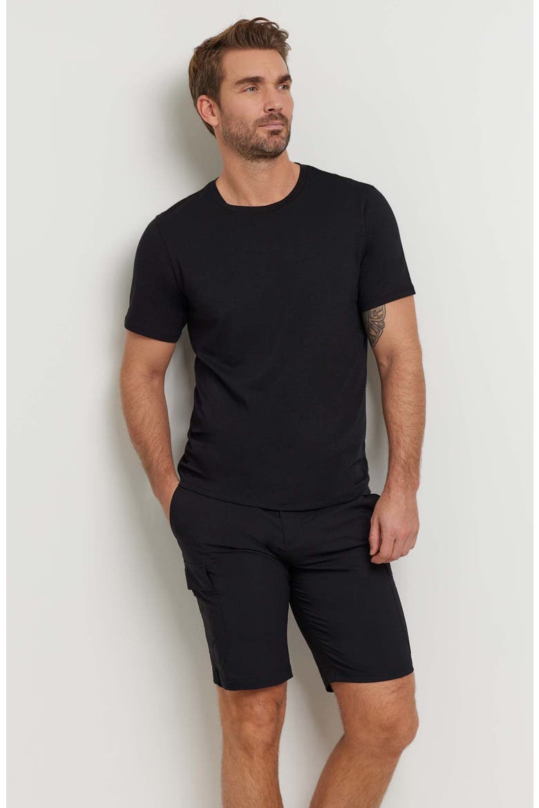 Scott Crewneck T-Shirt, Main, color, Black