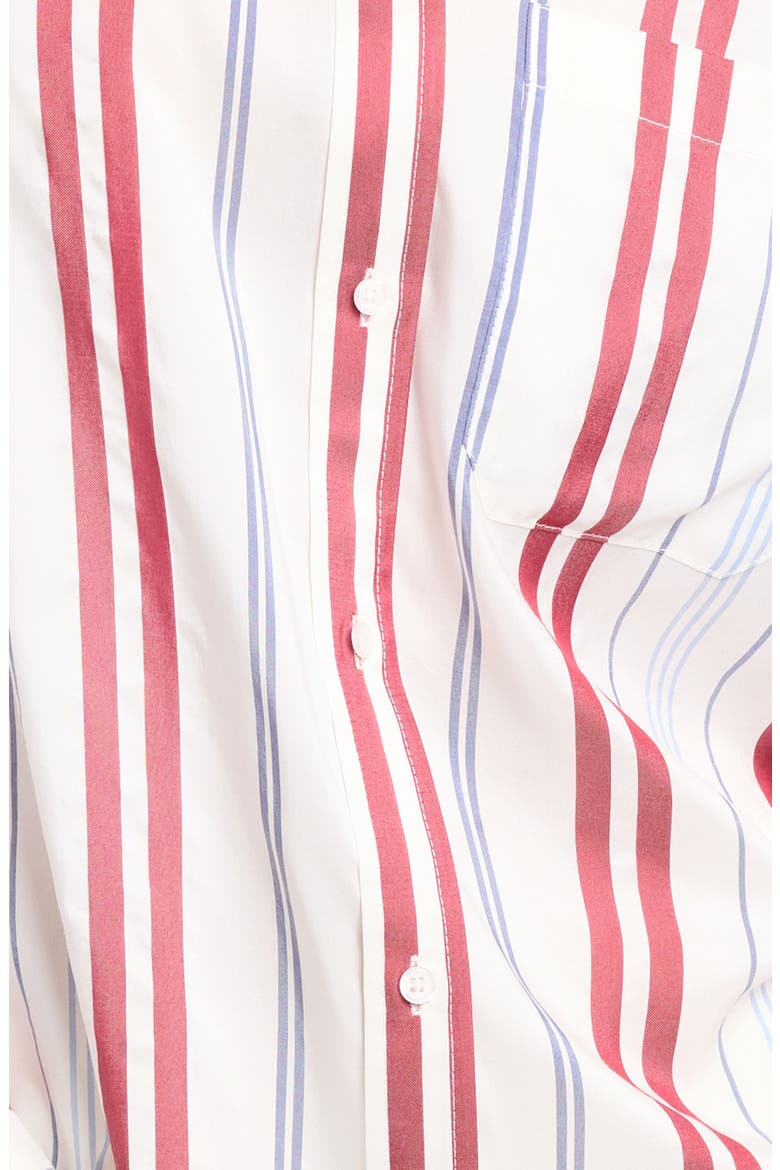 Big Joe Stripe Silk Button-Up Shirt, Alternate, color, IVORY / BLUE / WINE