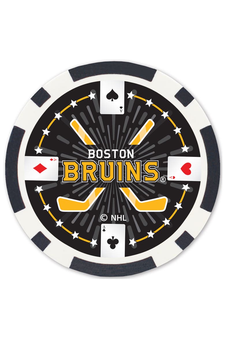 Boston Bruins 100 Piece Poker Chips, Alternate, color, Multicolor