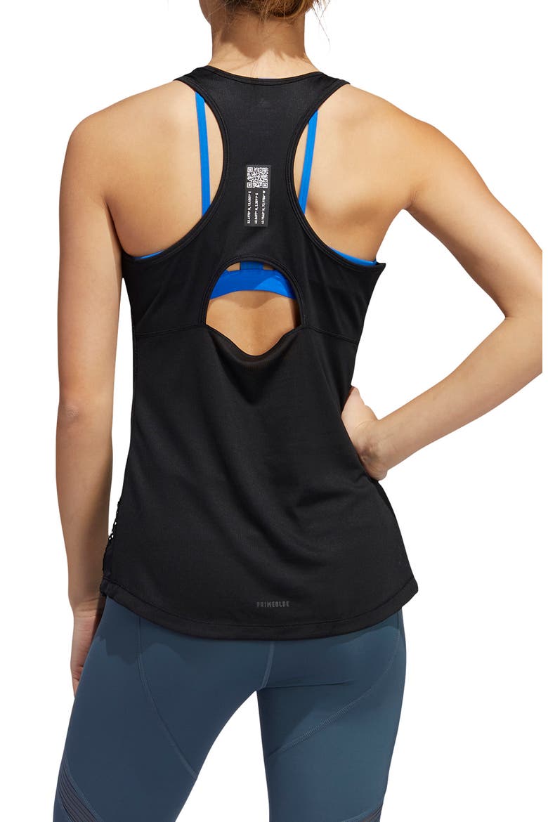 Primeblue Racerback Tank, Alternate, color, BLACK