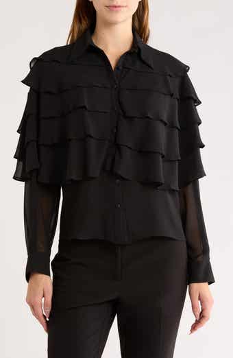 AREA STARS Ruffle Long Sleeve Top