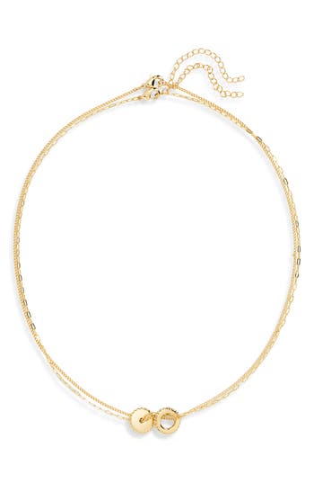 Leith Cubic Zirconia & Faux Pearl Rondelle Necklace Set