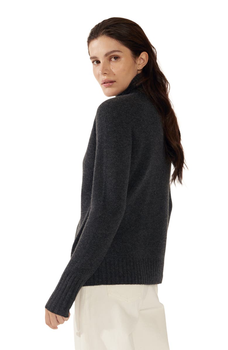 Italic Emma Cashmere Relaxed Turtleneck Sweater, Alternate, color,