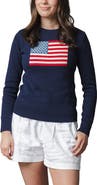 Hope & Henry Women's Organic Crew Neck Flag Sweater