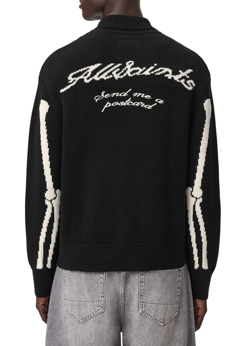 Adrian Zip Cardigan, Alternate, color, BLACK