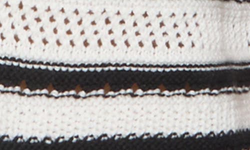 Rebecca Minkoff Stripe Open Stitch Cotton Sweater Vest In White