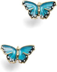 Bill Skinner Studio Blue Butterfly Studs