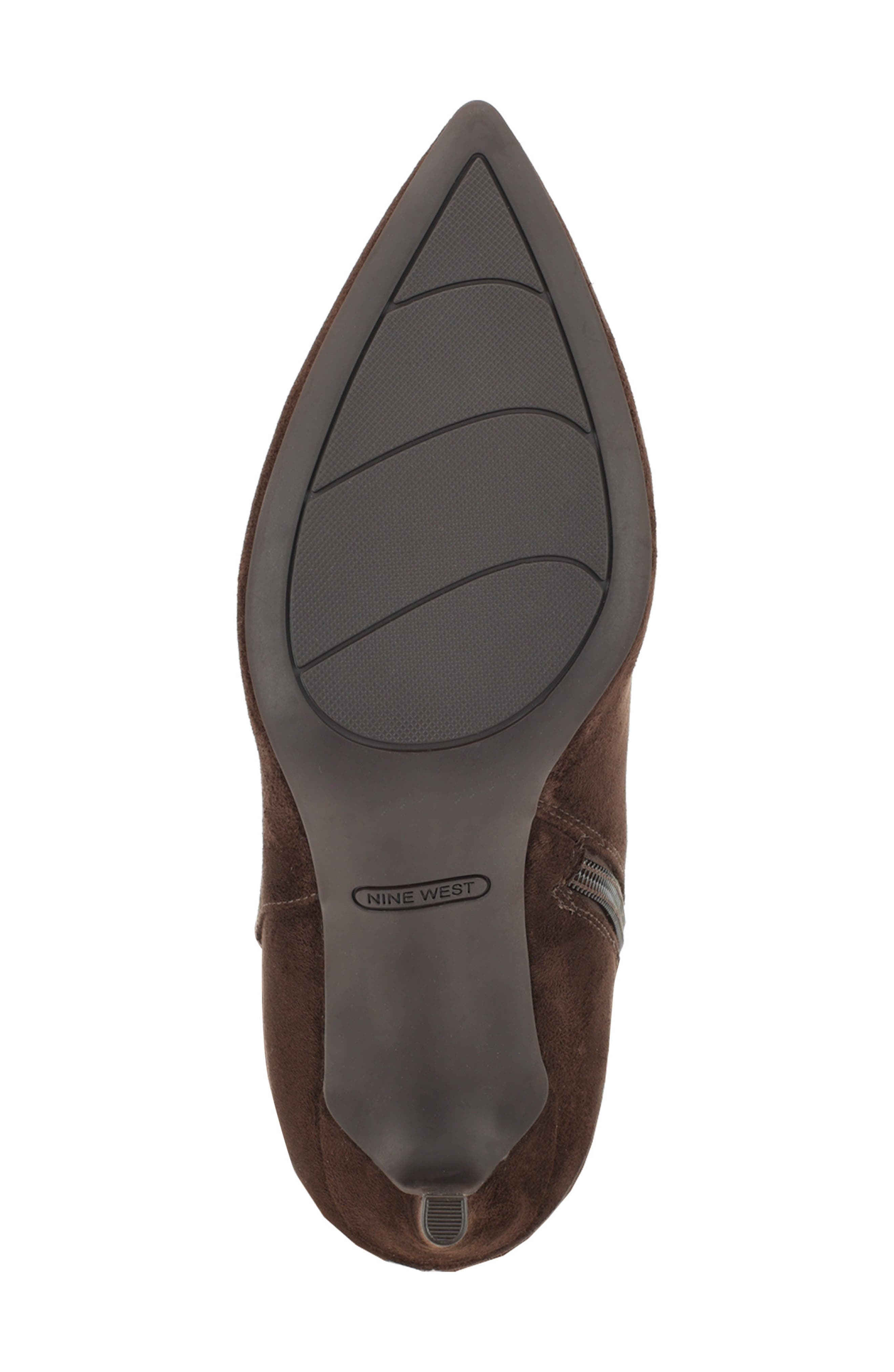 Reeko Faux Leather Pointed Toe Boot, Alternate, color, DARK BROWN