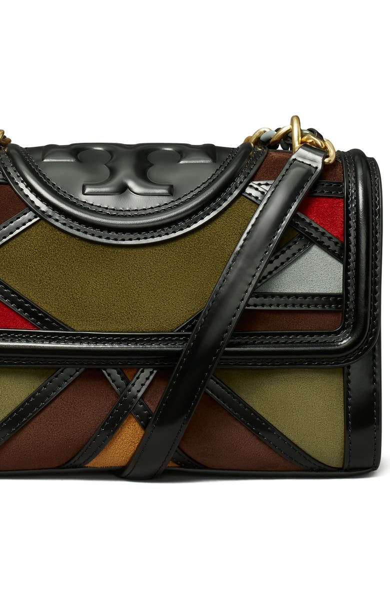 Tory Burch Small Fleming Marquetry Convertible Shoulder Bag, Alternate, color,