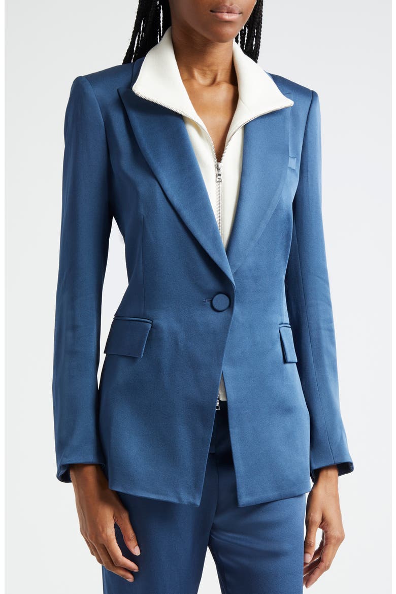 Long & Lean Dickey Jacket, Alternate, color, BLUE STONE