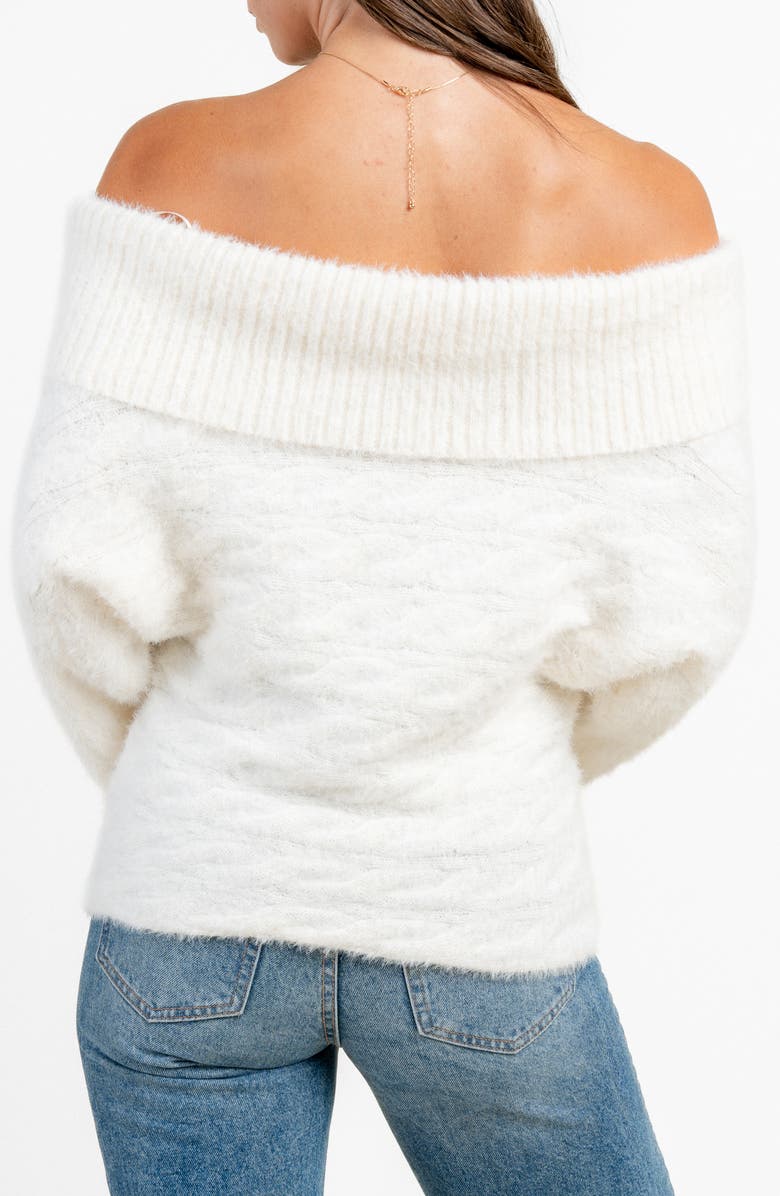 Beivy Oversize Off the Shoulder Sweater, Alternate, color, Ivory