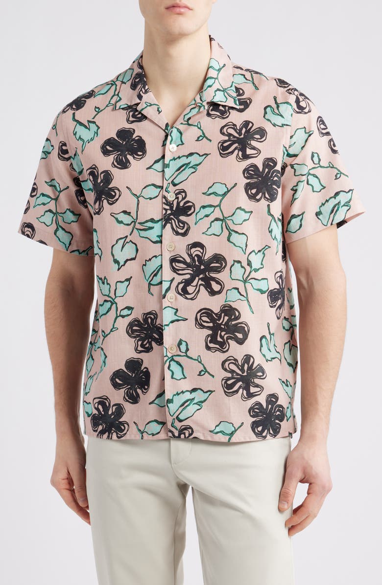 Paul Smith Casual Fit Floral Button-Up Shirt, Main, color, 