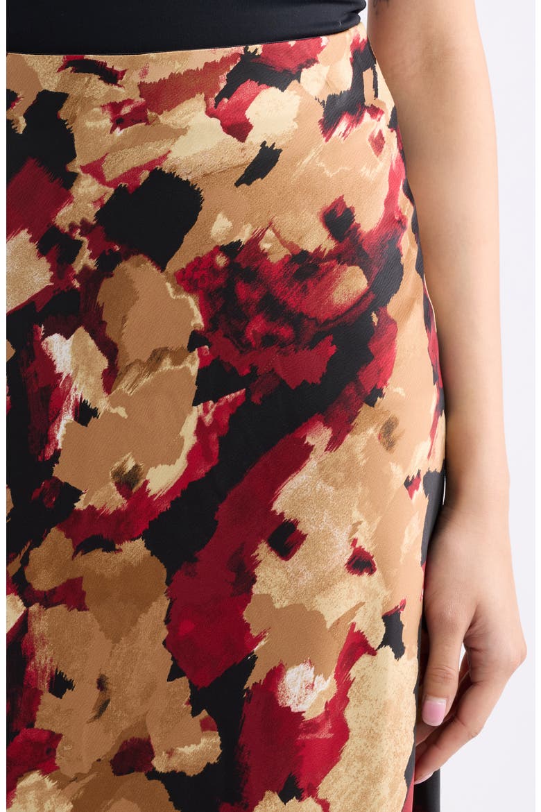 Print Flare Maxi Skirt, Alternate, color, VICUNA MULTI