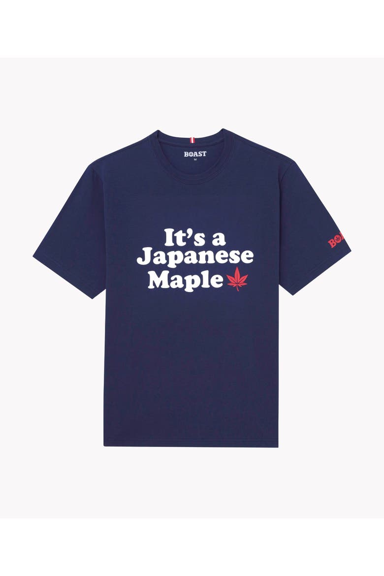 Japanese Maple Leaf Tee, Main, color, Navy