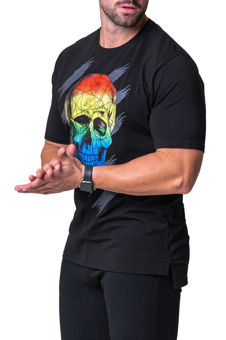 Skull Graphic T-Shirt, Alternate, color, BLACK