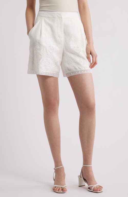 Kobi Halperin Nero Embroidered Shorts In White