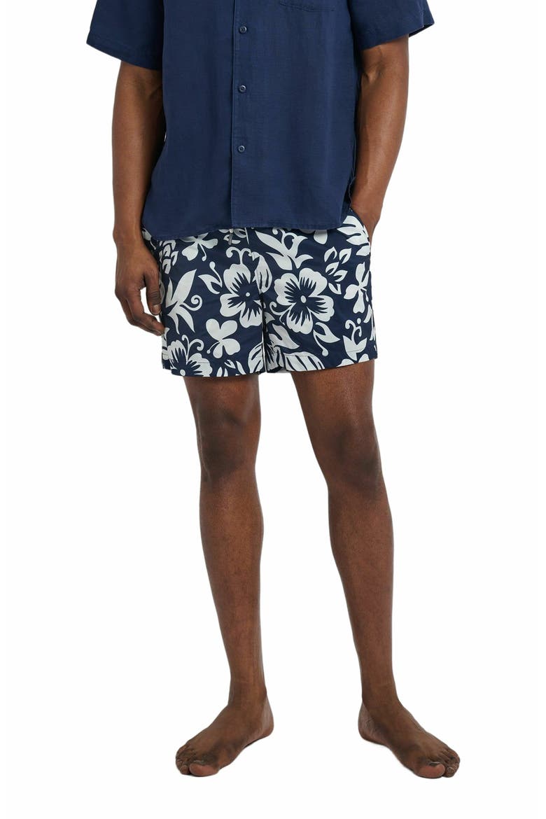 Charles 5" Swim Trunk, Alternate, color, DEEP NAVY MULTI
