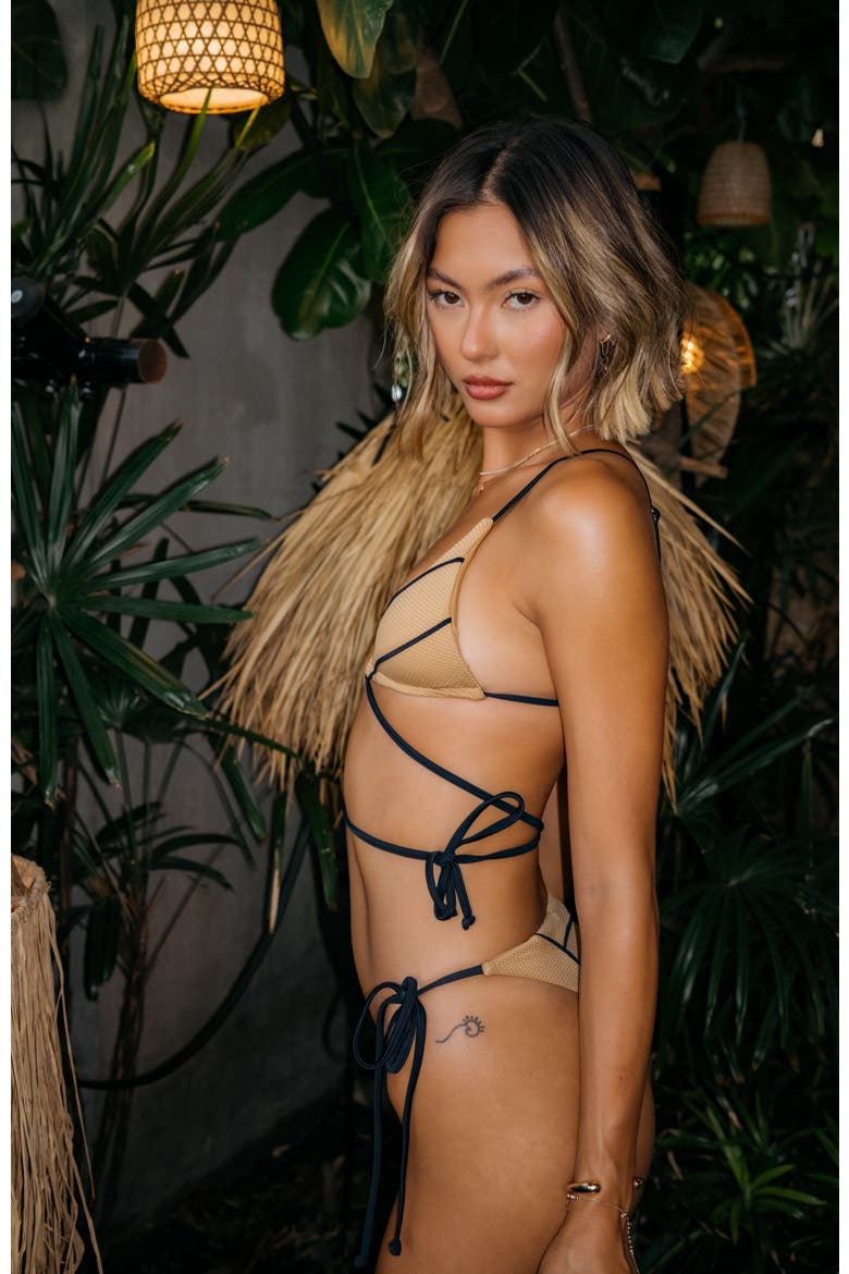 Freyja Bikini Top, Alternate, color, Cream