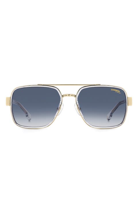 1092/S 58mm Gradient Rectangular Sunglasses
