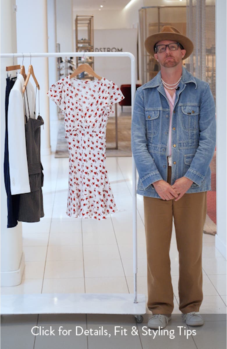 Alba Floral Crepe Minidress, sales video thumbnail