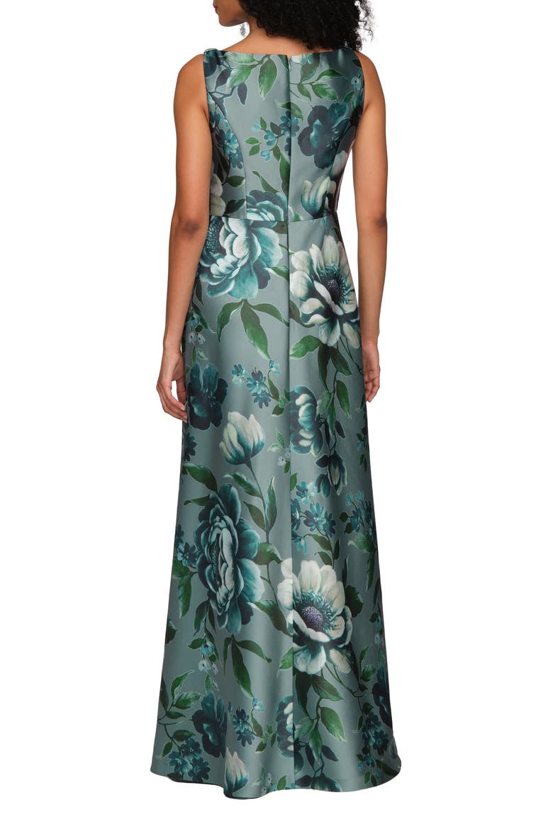 Isabelle Floral Print Mikado Jumpsuit, Alternate, color, ICEBERG