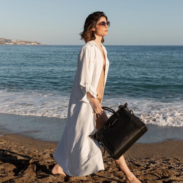 Esin Akan 6-in-1 Wimbledon Leather Backpack, Alternate, color, 